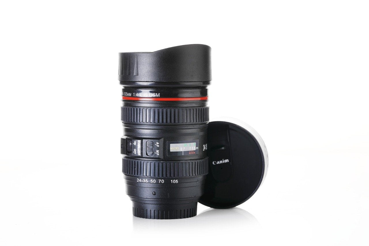 0720 Camera Lens Shaped Coffee Mug Flask With Lid 0720 Camera Lens Shaped Coffee Mug Flask With Lid
